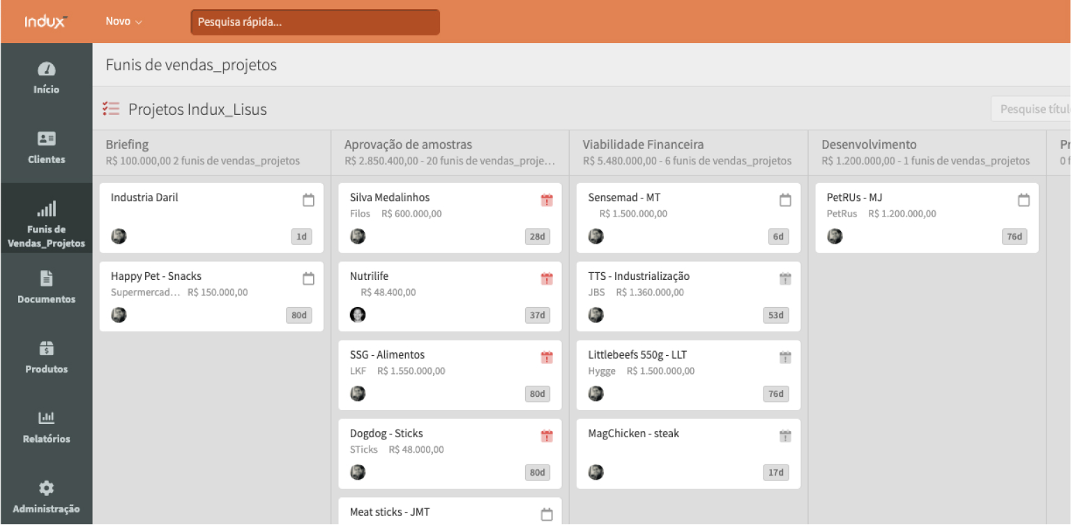 Print da tela do sistema
